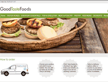 Tablet Screenshot of goodtastefoods.com